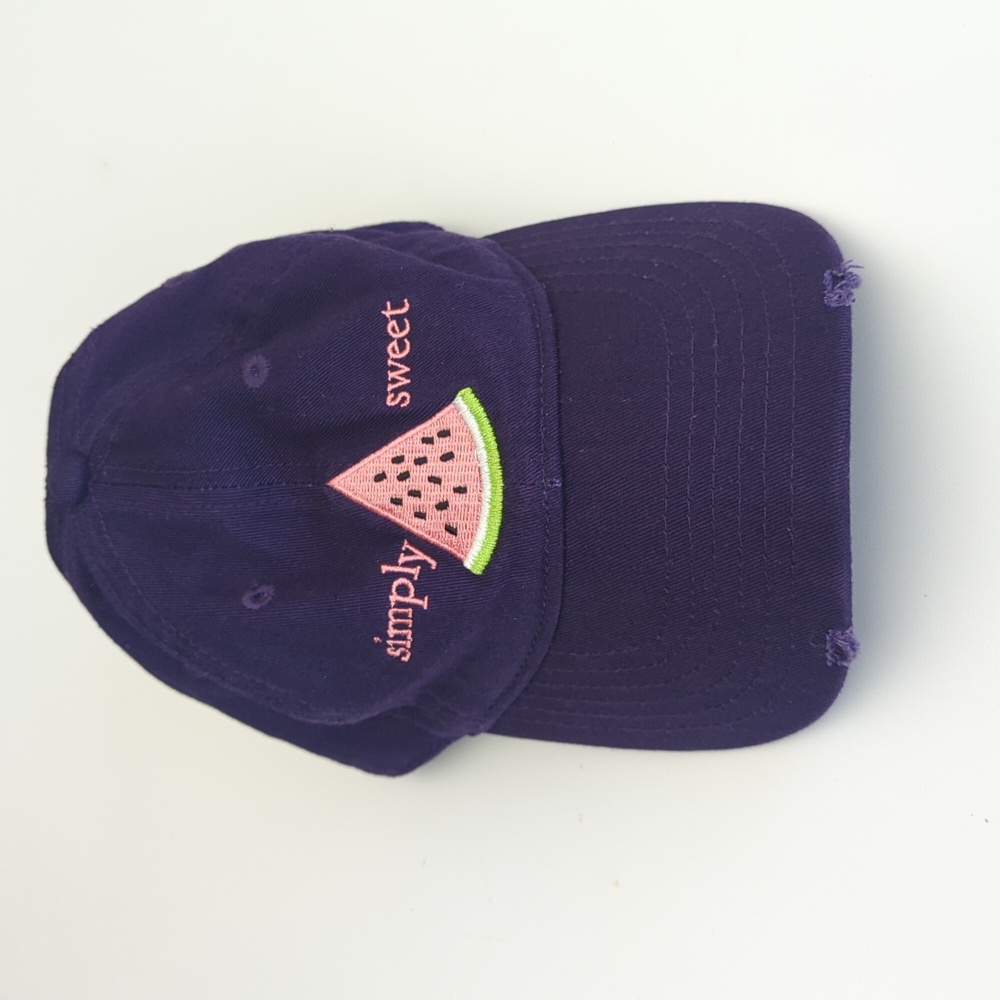 Simply Southern Purple "Simply Sweet" Watermelon Adjustable Hat